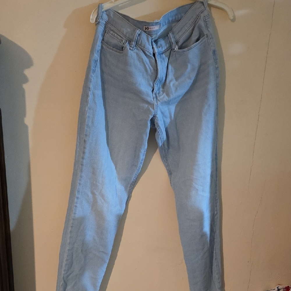 SO Women's Light Blue Straight Leg Jeans
